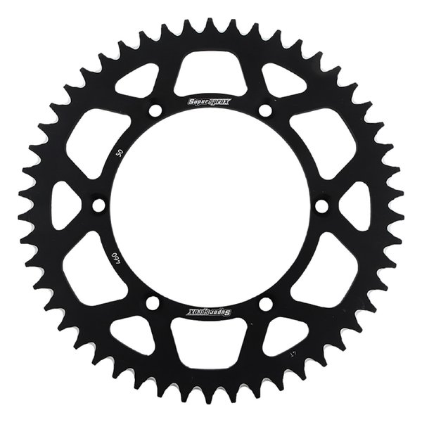 Supersprox Black Aluminum Sprocket For Kawasaki KLX250 2018, KDX200 RAL-460-50-BLK